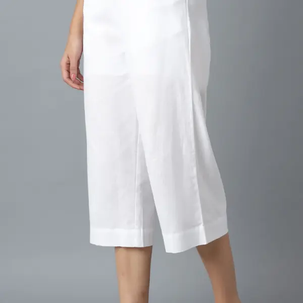 White Cotton Trouser