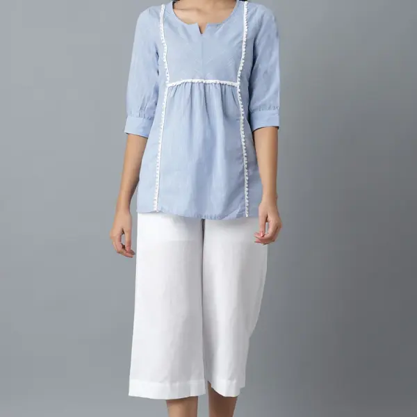 White Cotton Trouser