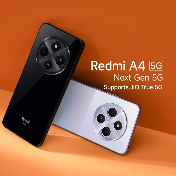 Redmi A4 5G (Starry Black, 4GB RAM, 64GB Storage) | Global Debut SD 4s Gen 2| Segment Largest 6.88in 120Hz | 50MP Dual Camera | 18W Fast Charging