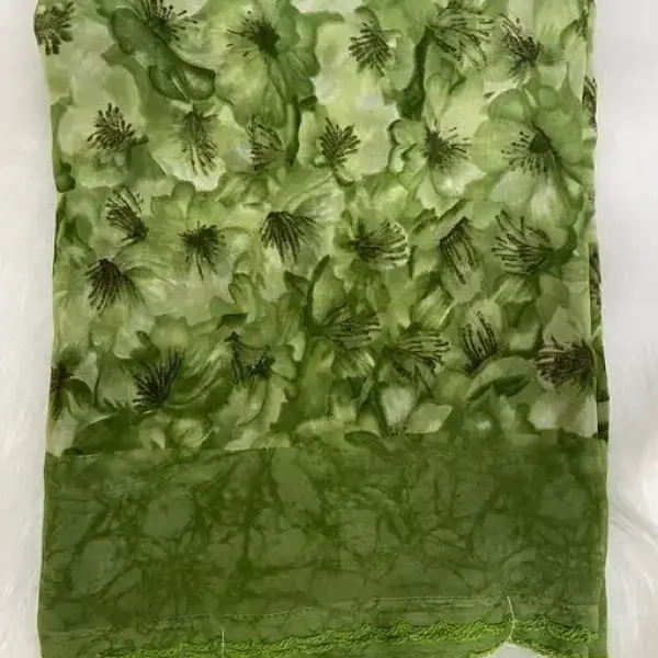  Georgette Printed Saree (With Lace)
