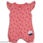 Red Cotton Sleep Suit Romper Jumpsuti Suit for Boys and Girls Set