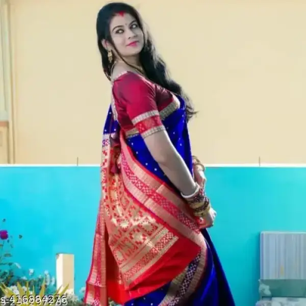  Banarasi Satin Splendor Sambhalpuri Border and Pallu