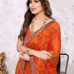  Pack of-2 New Arrival Latest Georgette Printed Saree