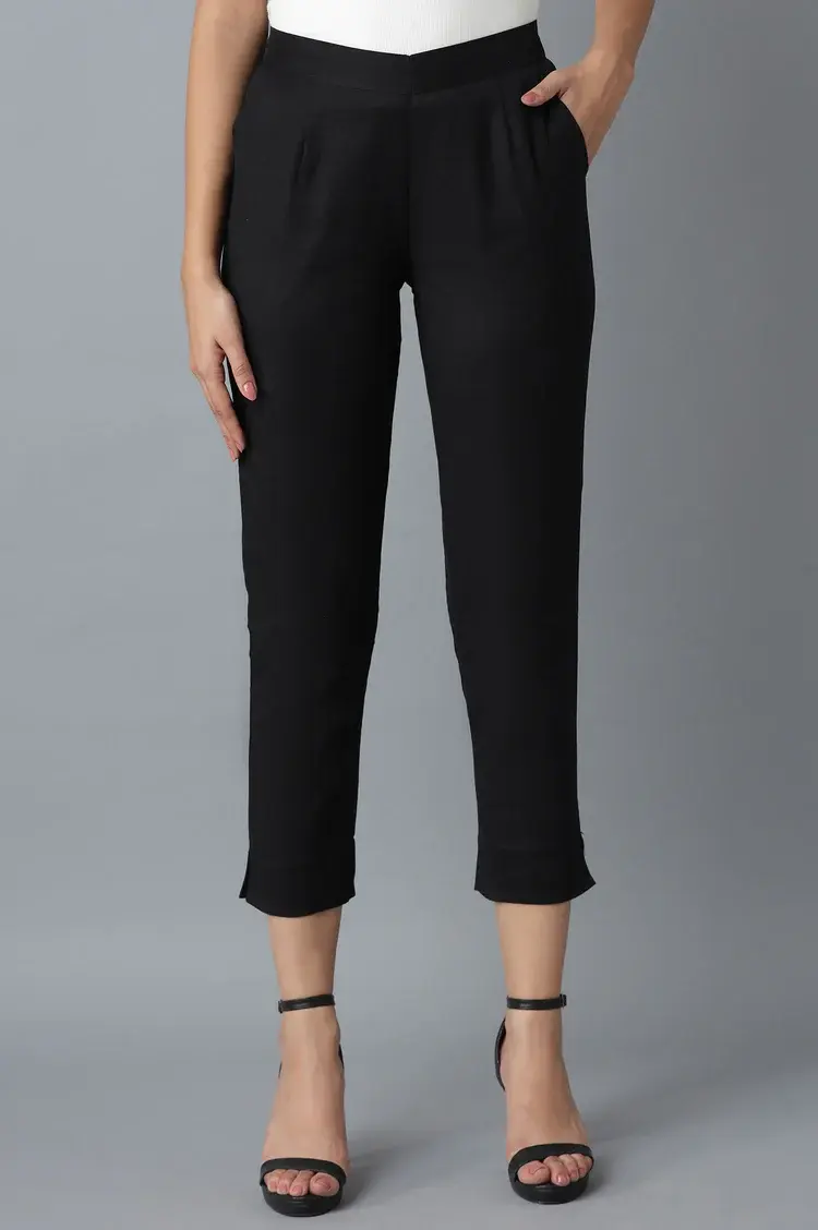 Black Cotton Trouser
