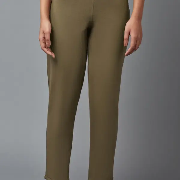 Gray Cotton Lycra Jersy Pants