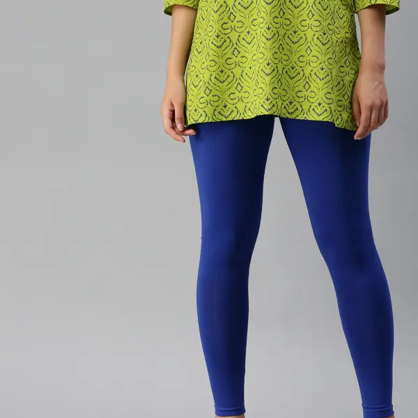 Ankle Length Leggings Cotton-Royal Blue