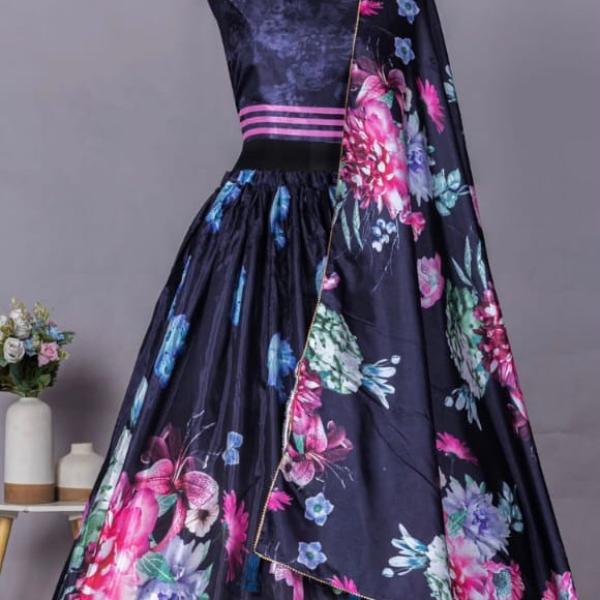 Pure Dolla silk chaniya choli with viving mill foil concept