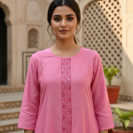 Royal Fashon Women Cotton Striped Kurti