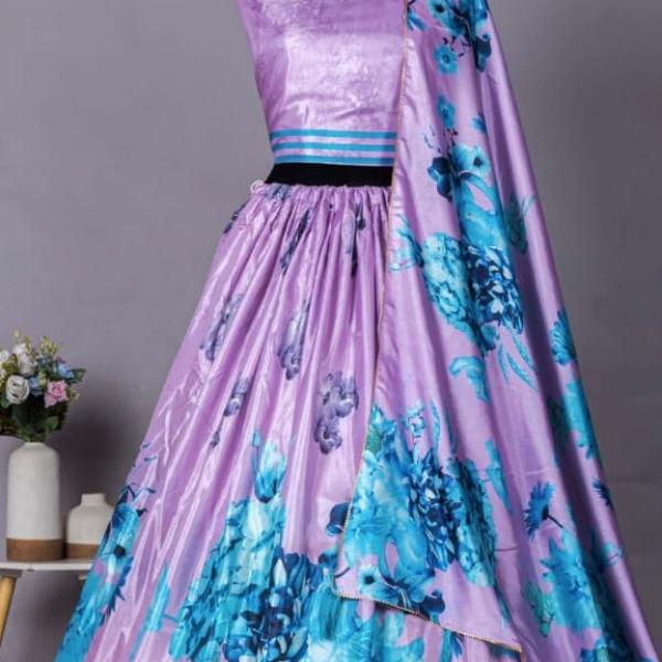 Pure Dolla silk chaniya choli with viving mill foil concept