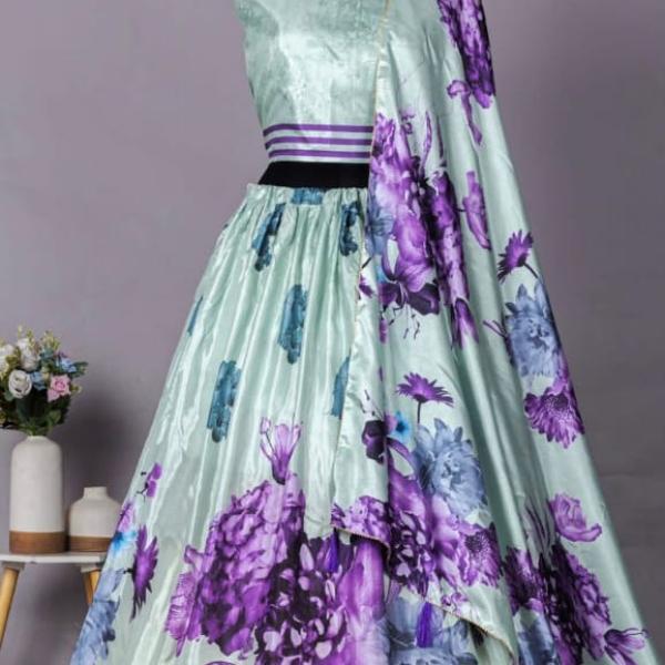 Pure Dolla silk chaniya choli with viving mill foil concept