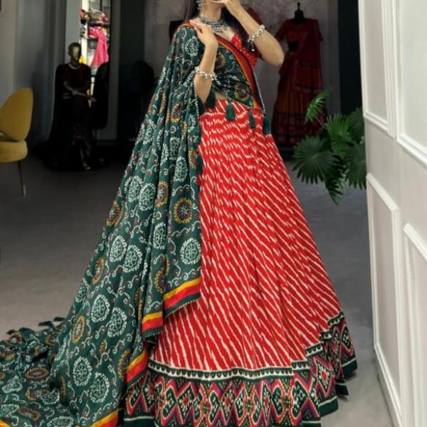Pure Dolla silk chaniya choli with viving mill foil concept