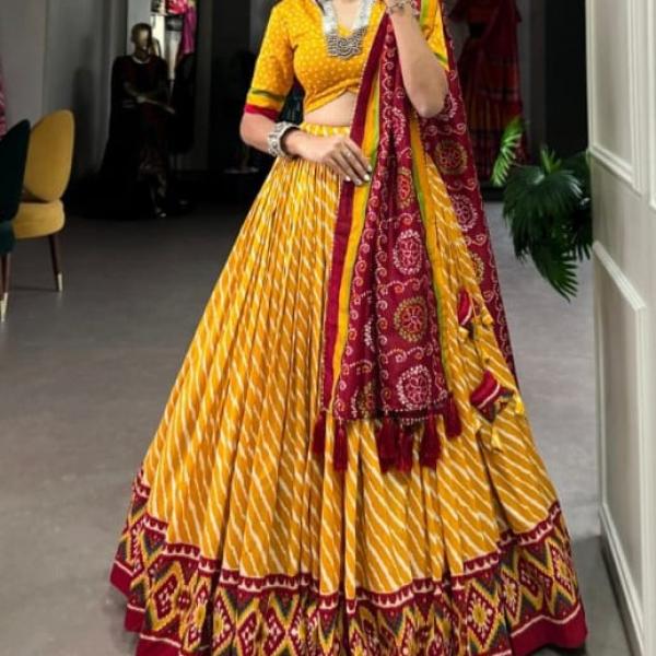 Pure Dolla silk chaniya choli with viving mill foil concept