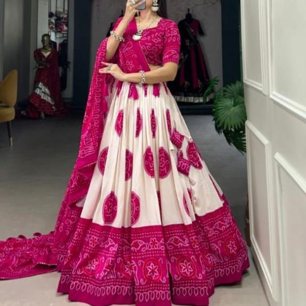 Pure Dolla silk chaniya choli with viving mill foil concept