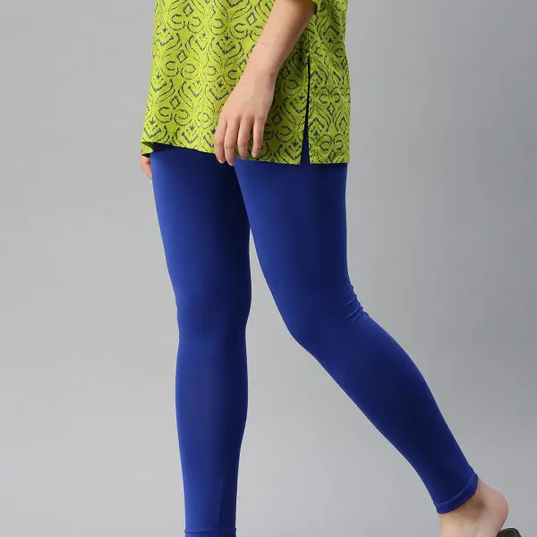 Ankle Length Leggings Cotton-Royal Blue