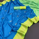 Paithani Pure Silk Saree (Blue)