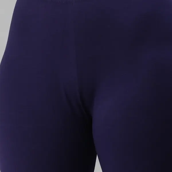 Ankle Length Leggings Cotton-Navy Blue