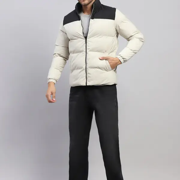 Rock.it Men Beige Solid Hooded Full Sleeve Jacket