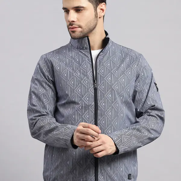 Men Navy Blue Solid Hooded Full Sleeve Reversible Jacket