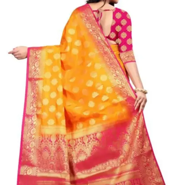  WOVEN KANJIVARAM SILK SAREE, BANARASI SILK SAREE