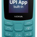 Nokia All-New 105 Single Sim Keypad Phone with Built-in UPI Payments, Long-Lasting Battery, Wireless FM Radio | Cyan