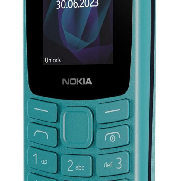 Nokia All-New 105 Single Sim Keypad Phone with Built-in UPI Payments, Long-Lasting Battery, Wireless FM Radio | Cyan