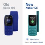 Nokia All-New 105 Single Sim Keypad Phone with Built-in UPI Payments, Long-Lasting Battery, Wireless FM Radio | Cyan