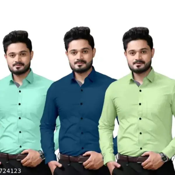 full Sleeve Cotton Shirt For Men ( Pakc Of 3 Shirt )