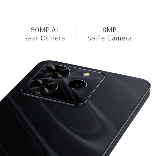 Lava O3 Pro (Glossy Black, 4 GB RAM, 128 GB Storage)| Bigger 6.56" HD+ Display | 50 MP AI Triple Rear Camera | 8 MP Front Camera| 5000 mAh Battery | 10W...