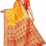 Women's cotton silk multicolour Saree