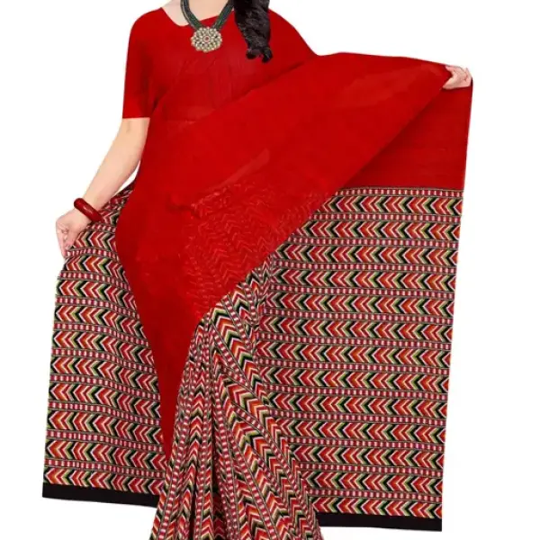  Elegant Half-Half Cotton Saree