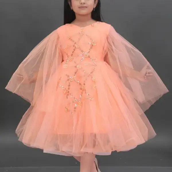 NEW FROCK||NEW DRESS Peach
