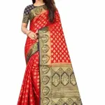 Women's cotton silk multicolour Saree