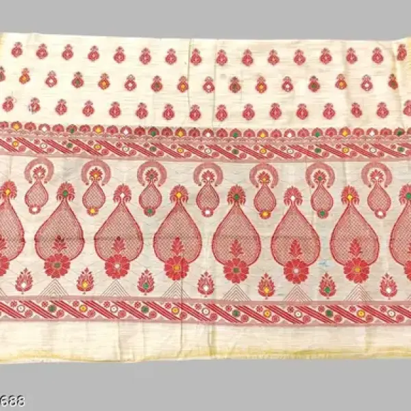  Traditional Assamese Art Muga Silk Fancy Mekhala Handloom Woven