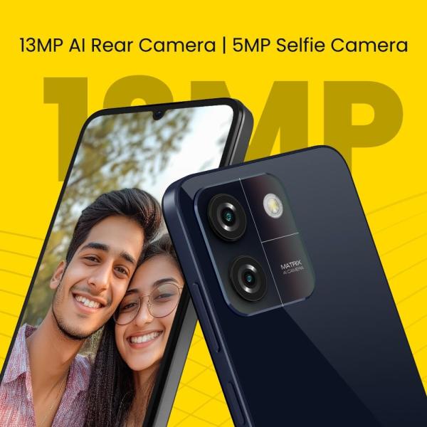 Lava O3 (Glossy Blue, 3 GB RAM, 64 GB Storage) | Biggest 6.75" HD+ Display | 13MP AI Dual Rear Camera | 5000 mAh Battery | Secure Face Unlock |...