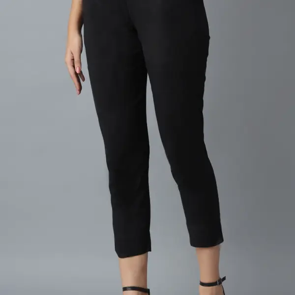 Black Cotton Trouser