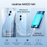 realme NARZO N61 (Voyage Blue,4GB RAM+64GB Storage) 90Hz Eye Comfort Display | IP54 Dust & Water Resistance | 48-Month Fluency | Charger in The Box