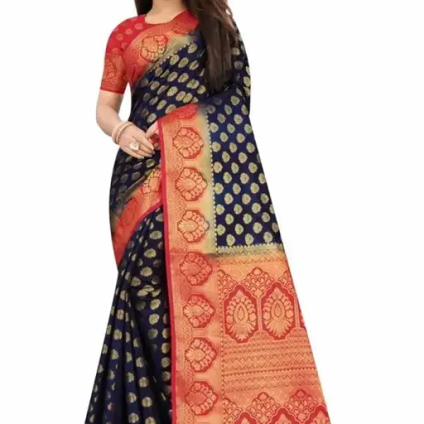 Women's cotton silk multicolour Saree