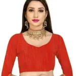 Yellow colored Matka Georgette Saree with Lace border and Blouse