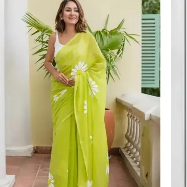 Cotton Linen Saree