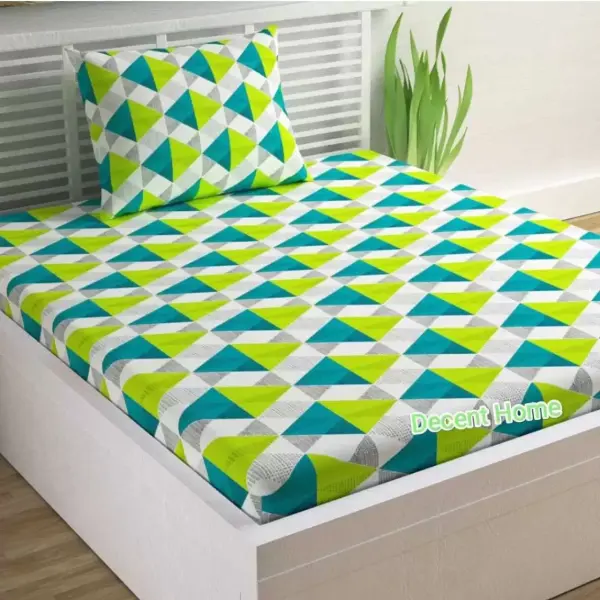 Single Bedsheet (Pack of 1, Green)