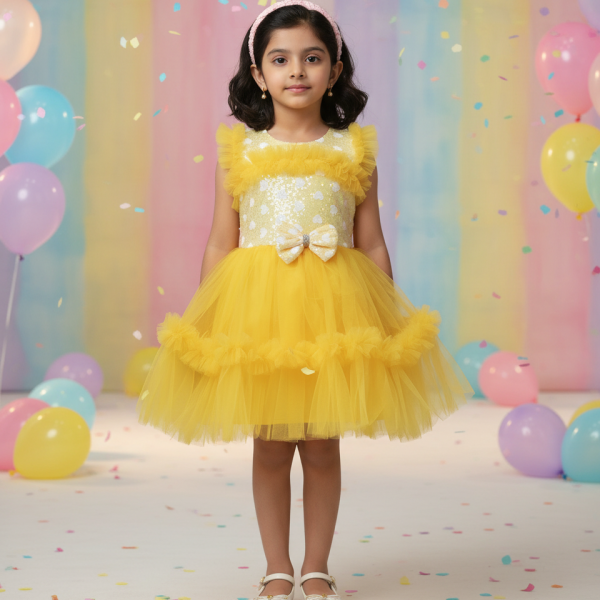 Girls Below Knee Party Dress