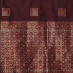 Women's Copper & Silver Zari Weaving Banarasi Soft Silk Beautiful Ethinic Wear Saree