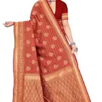 Woman Banarasi Silk Blend Fancy Jacquard Saree