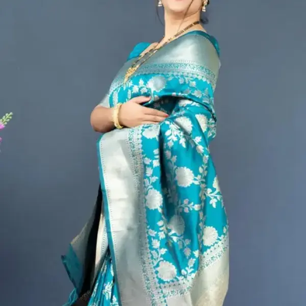  Embellished Jacquard Designer Banarasi silk Saree