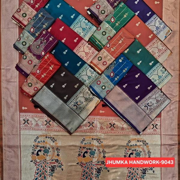 Women's   Zhumka paithni silk Saree