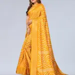  Women's Cotton Silk Lehriya Pattern Saree
