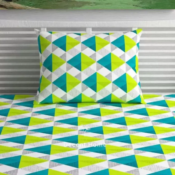 Single Bedsheet (Pack of 1, Green)