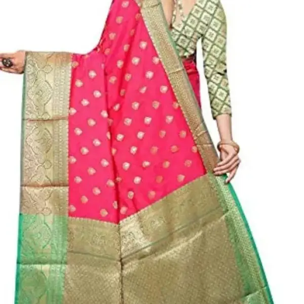 shreyly  banarasi designer silk rich pallu saree