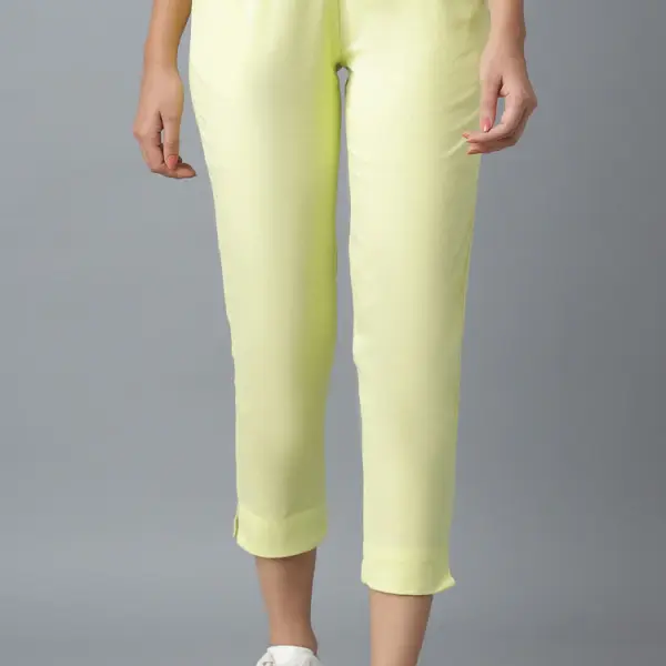 Yellow Cotton Trouser