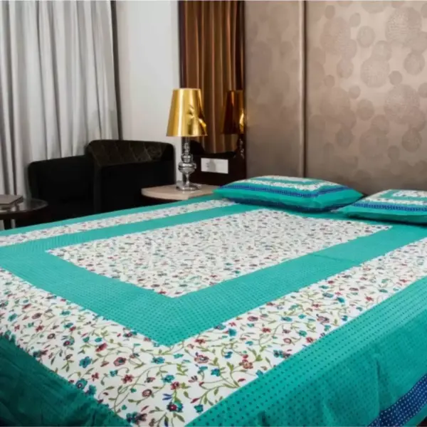 Cotton Double Jaipuri Prints Bedsheet (Pack of 1, Multicolor)